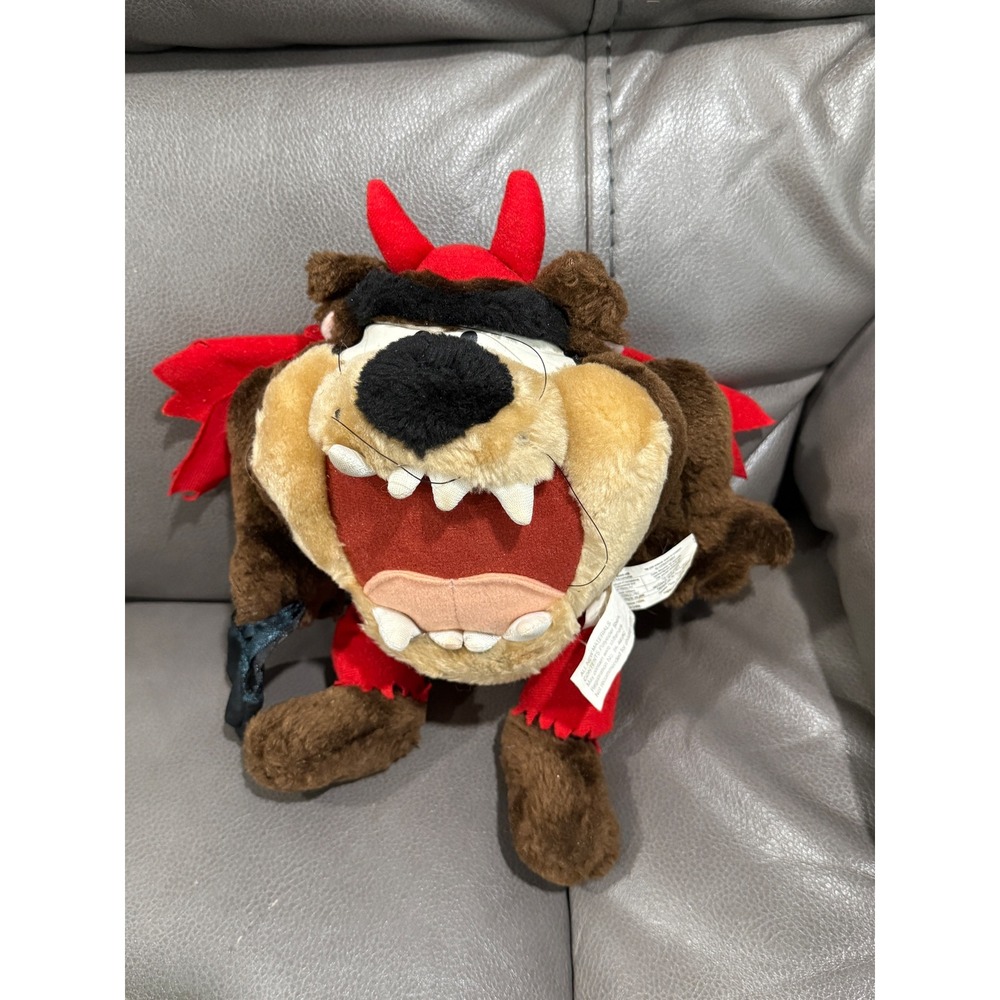 Looney Tunes Tazmanian Devil Plush Halloween Trick or Treat Devil Horns Cape Bag